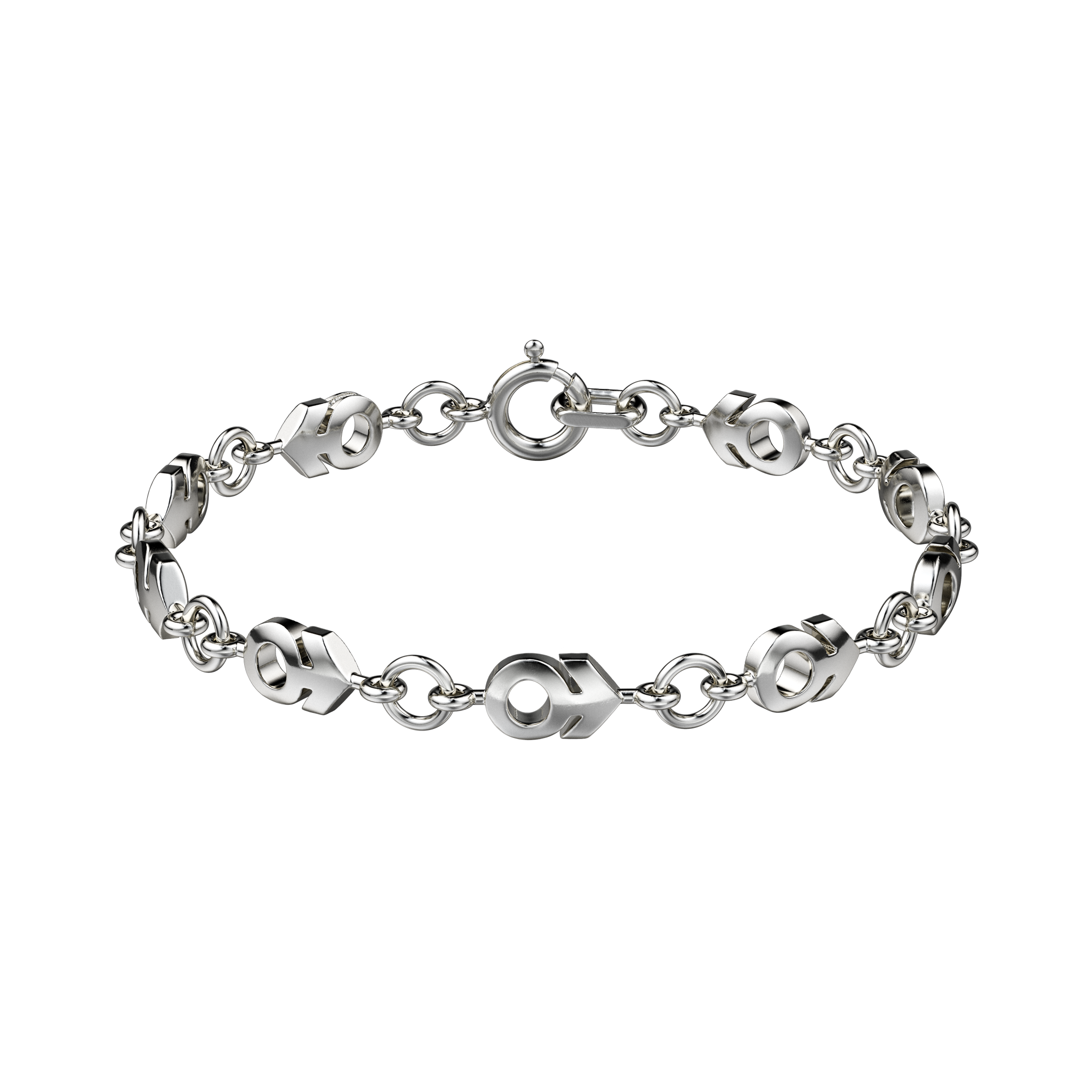 A detail of ♂ Bracelet S in Silver